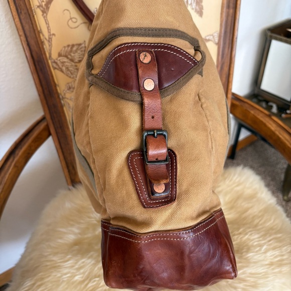 90’s Polo Ralph Lauren Vintage 90's Canvas leather Tote Bag - Picture 6 of 11